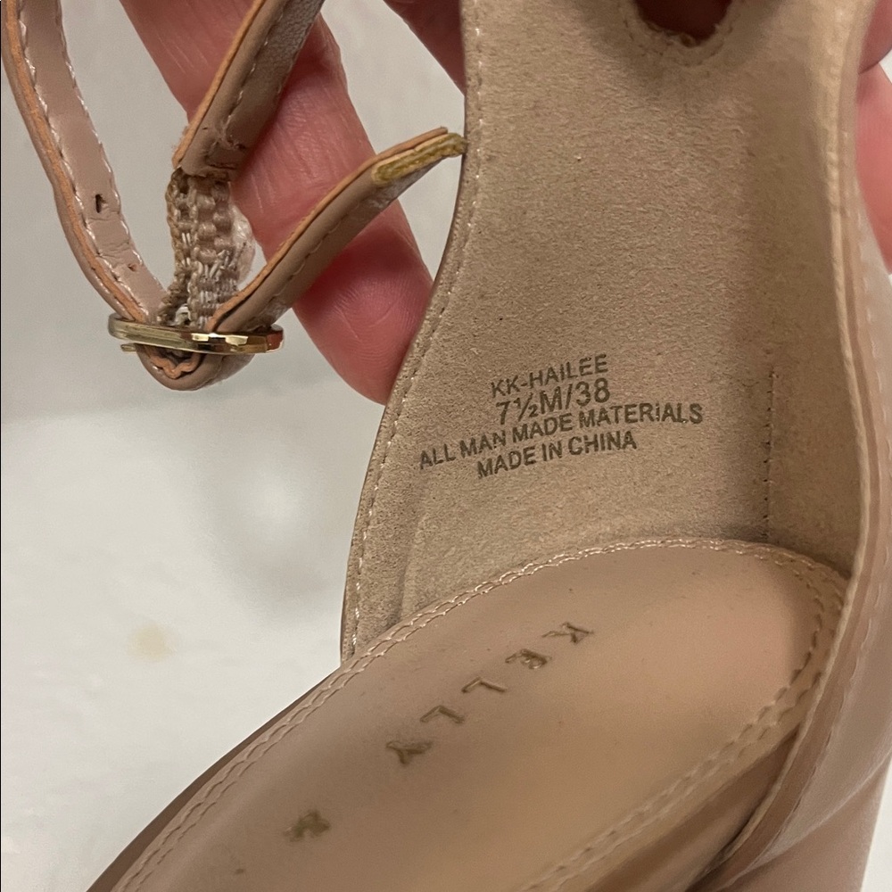 Kelly & Katie Tan Ankle Strap Heels - Picture 3 of 9